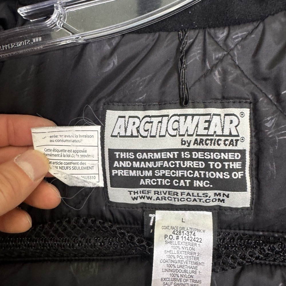 Arctic Cat Jacket Womens L Snowmobile Coat Thinsulate Quilted Racegirl A-tex - Picture 16 of 16